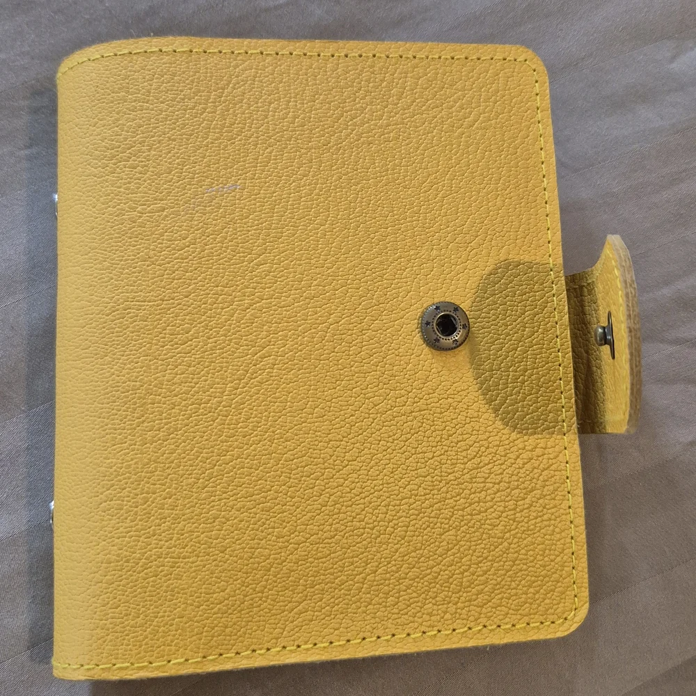 Elegant Yellow Leather Planner